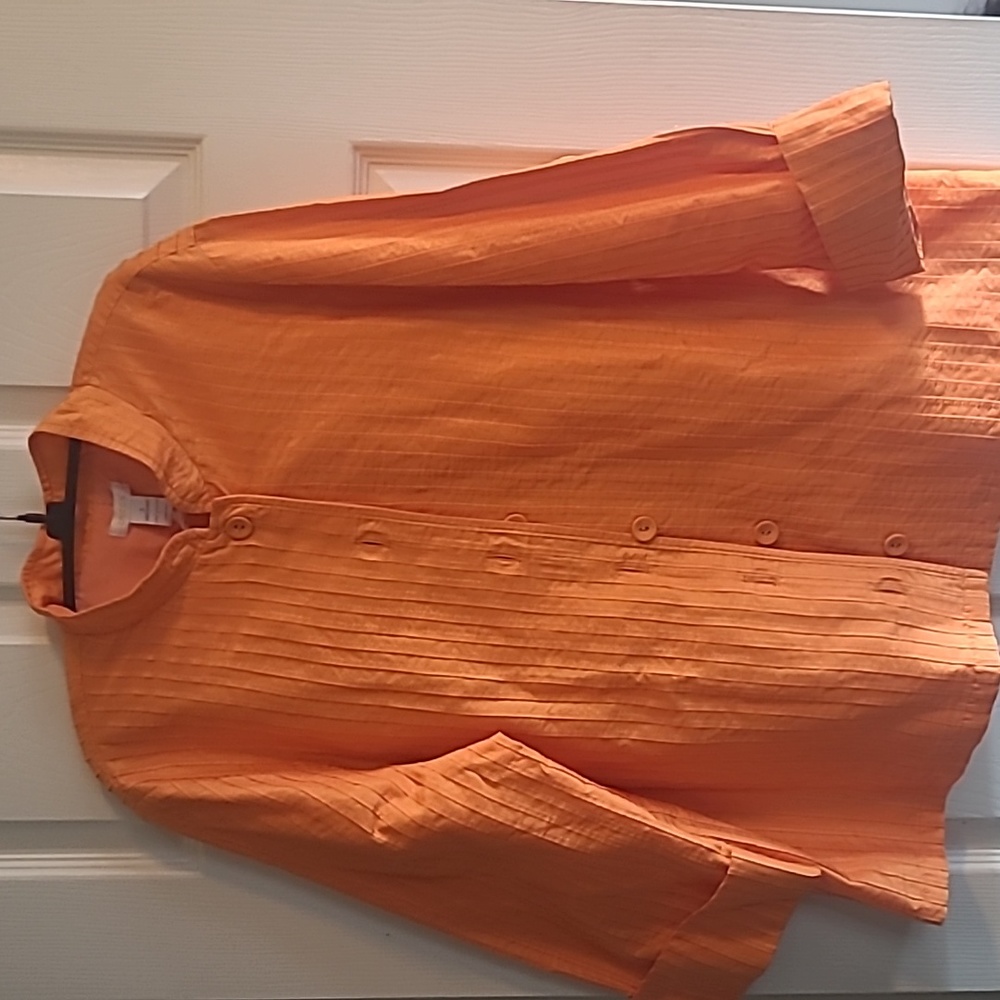 Chico's orange colored jacket